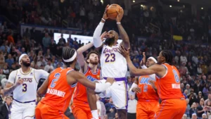 Berita Basket LeBron James mencetak 40 poin tertinggi musim ini dalam kemenangan Los Angeles Lakers atas Oklahoma City Thunder 